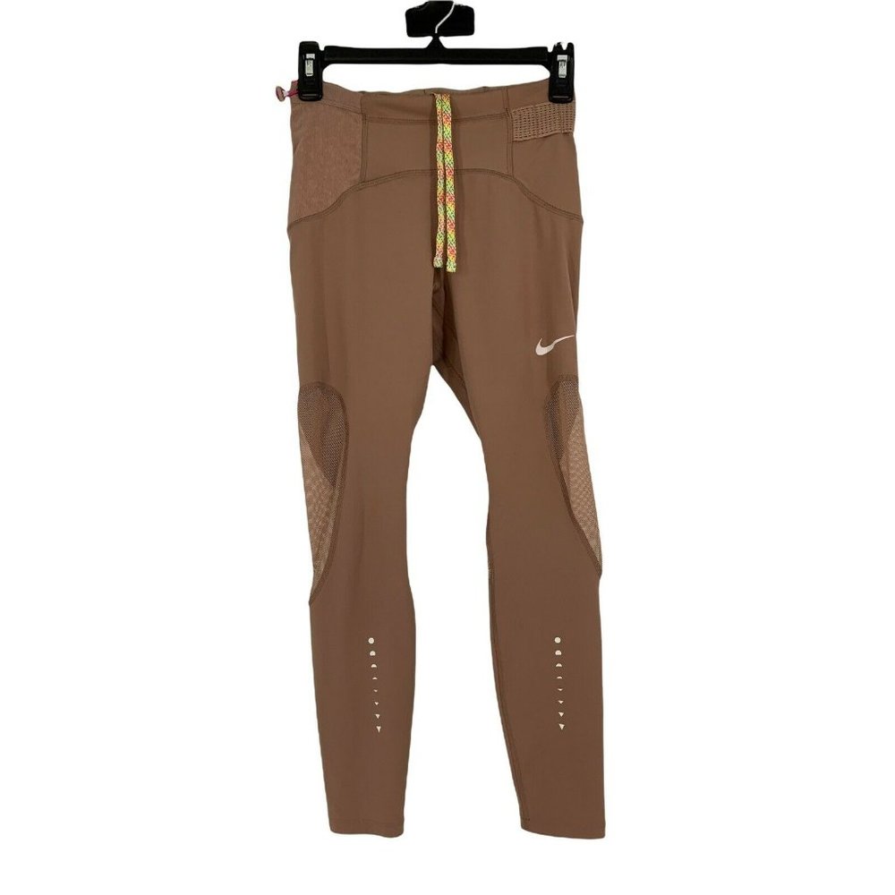 Nike Speed Icon Clash running tights womens Small Desert Dust